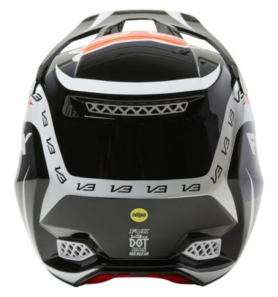 FOX V3 RS DVIDE HELMET, ECE [BLK/WHT/ORG] - Image 7