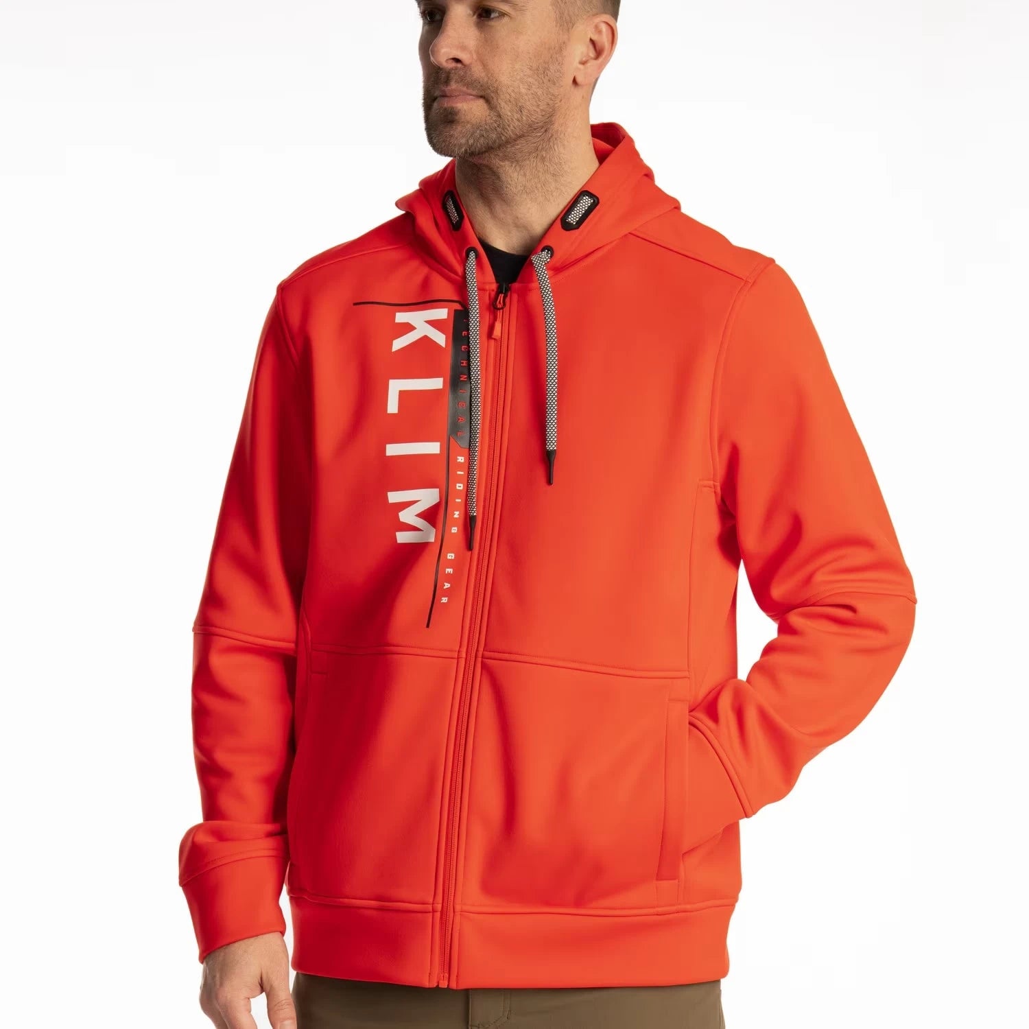 Klim Barracks Hoodie Fiery Red - White - Image 2