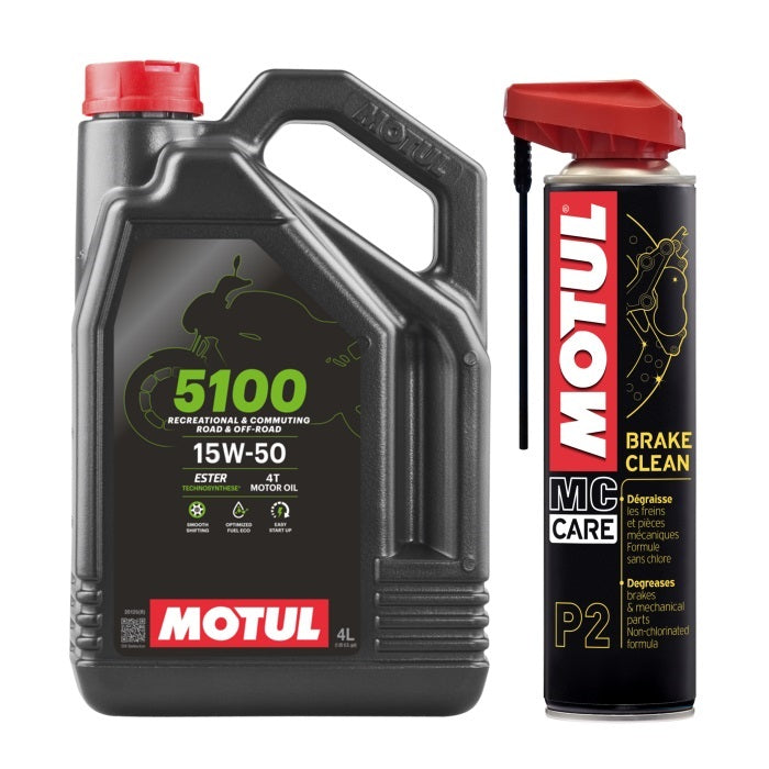 MOTUL - 5100 15W50 - 4L + P2 BRAKE CLEAN [TRIGGER] - 400ml