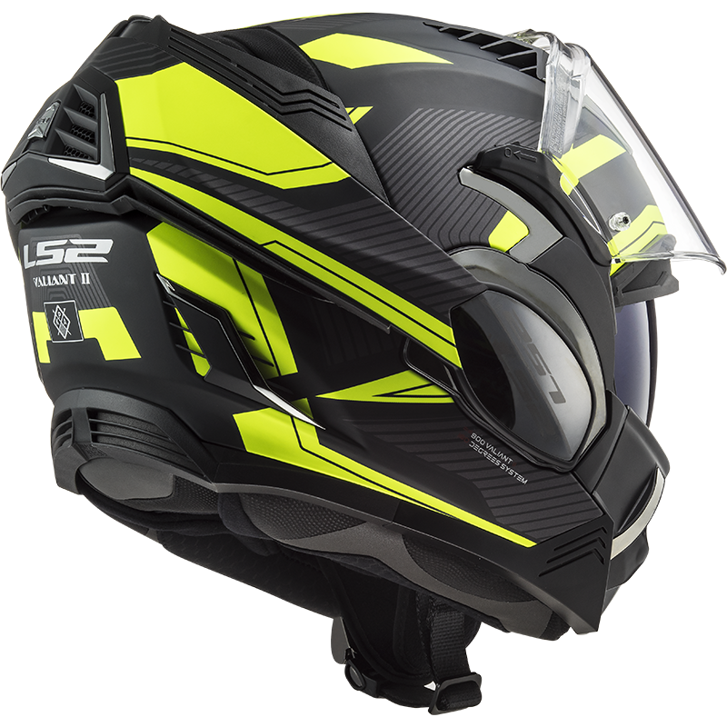 LS2 FF900 VALIANT II REVO MATT BLACK H-V YELLOW - Image 13