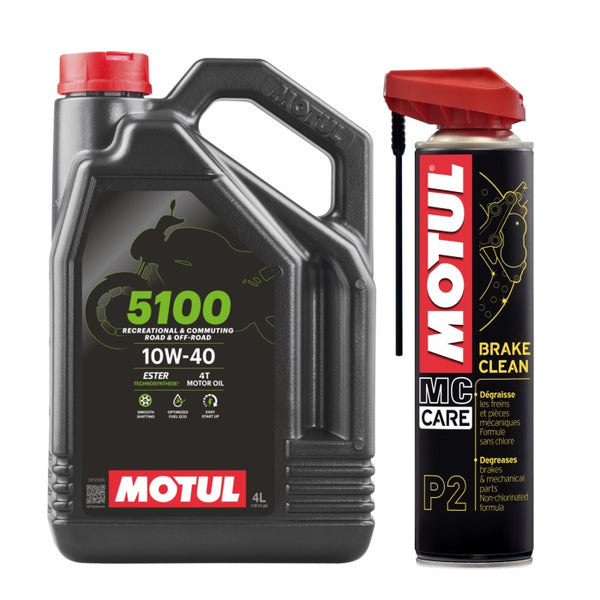 MOTUL - 5100 10W40 - 4L + P2 BRAKE CLEAN [TRIGGER] - 400ml