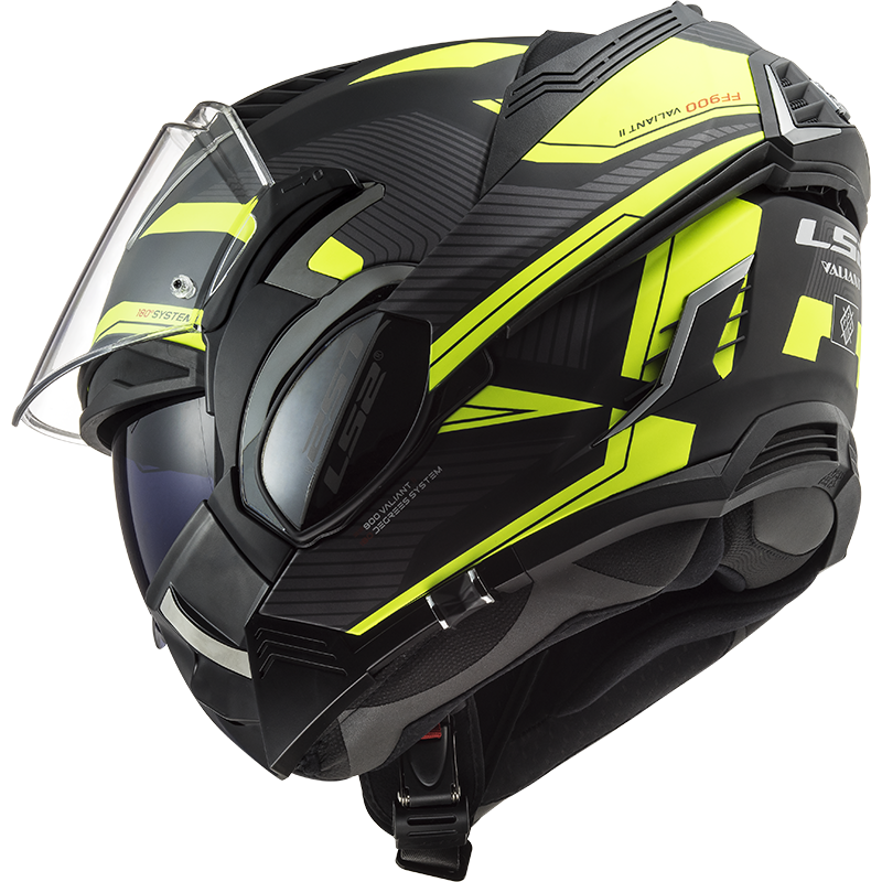 LS2 FF900 VALIANT II REVO MATT BLACK H-V YELLOW - Image 12