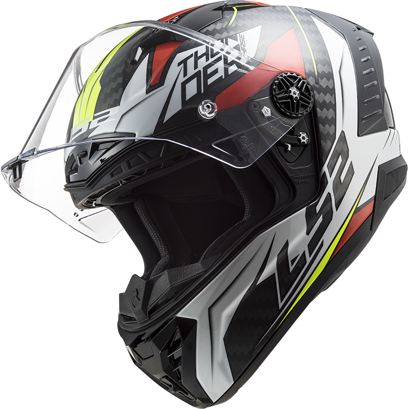 LS2 FF805 THUNDER C CHASE GLOSS WHITE RED - Image 10