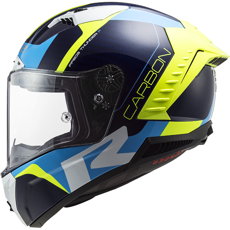 LS2 FF805 THUNDER C RACING1 GL.BLUE H-V YELLOW
