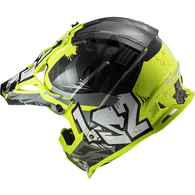 LS2 MX437 FAST EVO CRUSHER BLACK H-V YELLOW - Image 5