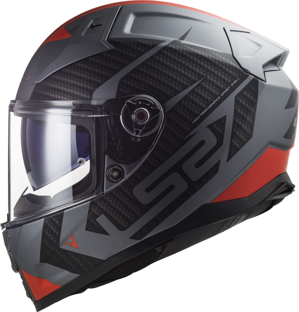 LS2 FF811 VECTOR II SPLITTER MATT TITANIUM RED-06 - Image 2