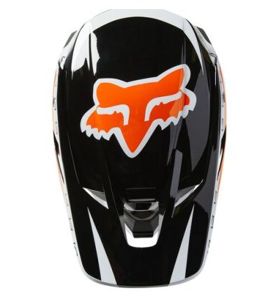 FOX V3 RS DVIDE HELMET, ECE [BLK/WHT/ORG] - Image 6