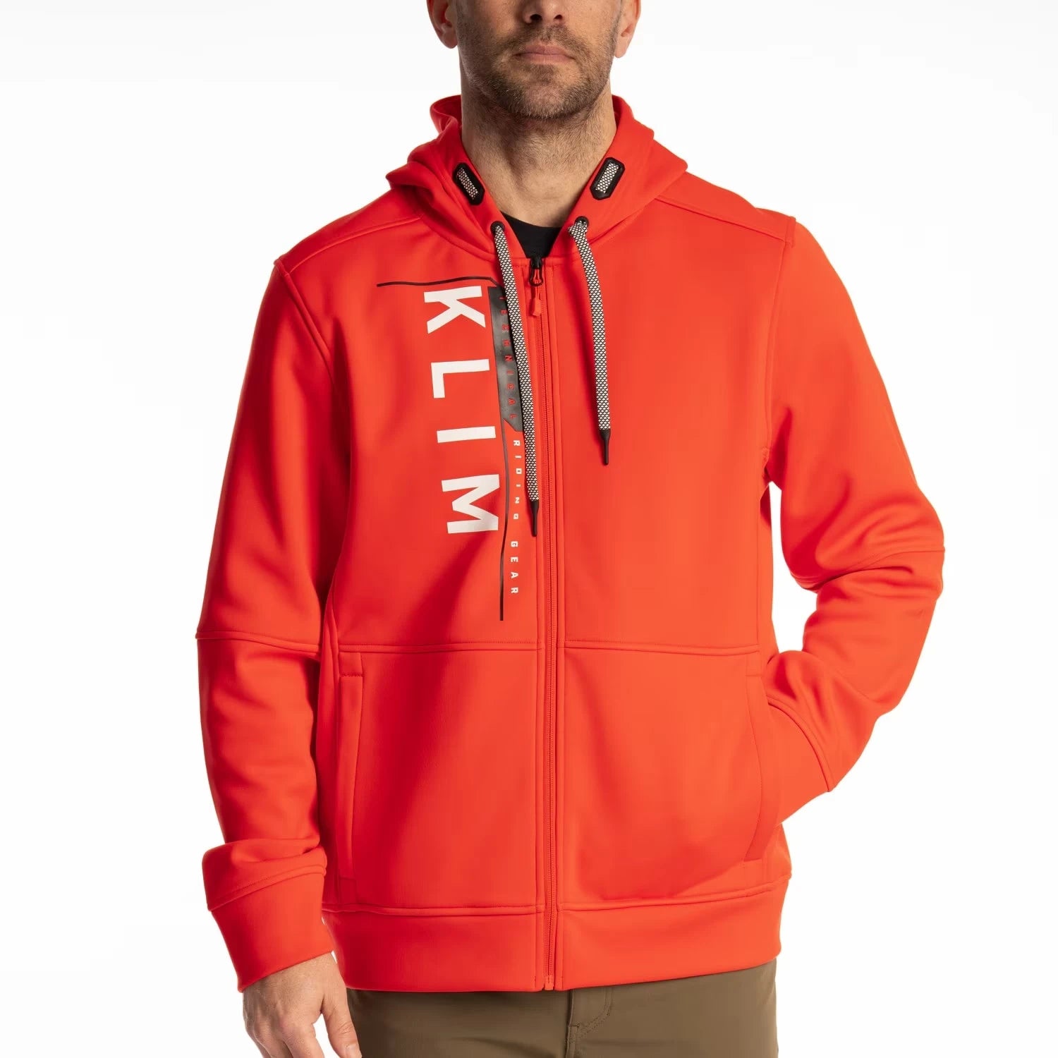 Klim Barracks Hoodie Fiery Red - White - Image 1