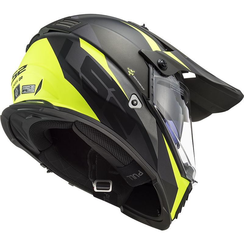 LS2 MX436 PIONEER EVO ROUTER MATT BLACK H-V YELLOW - Image 4