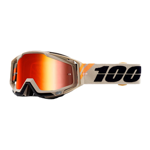 100 Ochelari 100 Racecraft Goggle Poliet Mirror Lens - Rosu