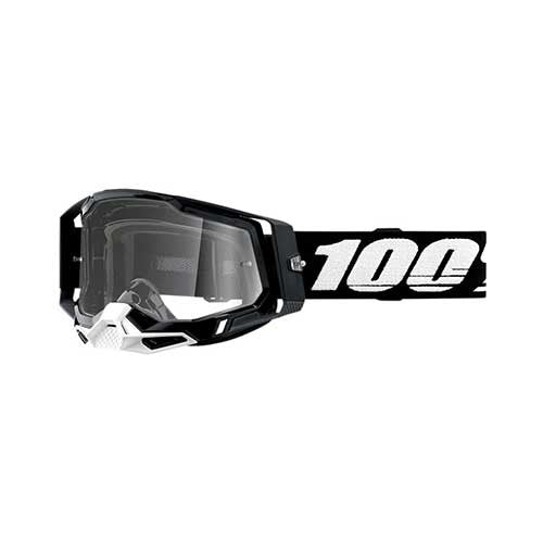 100 Ochelari 100 Racecraft 2 Goggle Clear Lens - Negru/Transparent