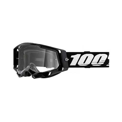 100 Ochelari 100 Racecraft 2 Goggle Clear Lens - Negru/Transparent