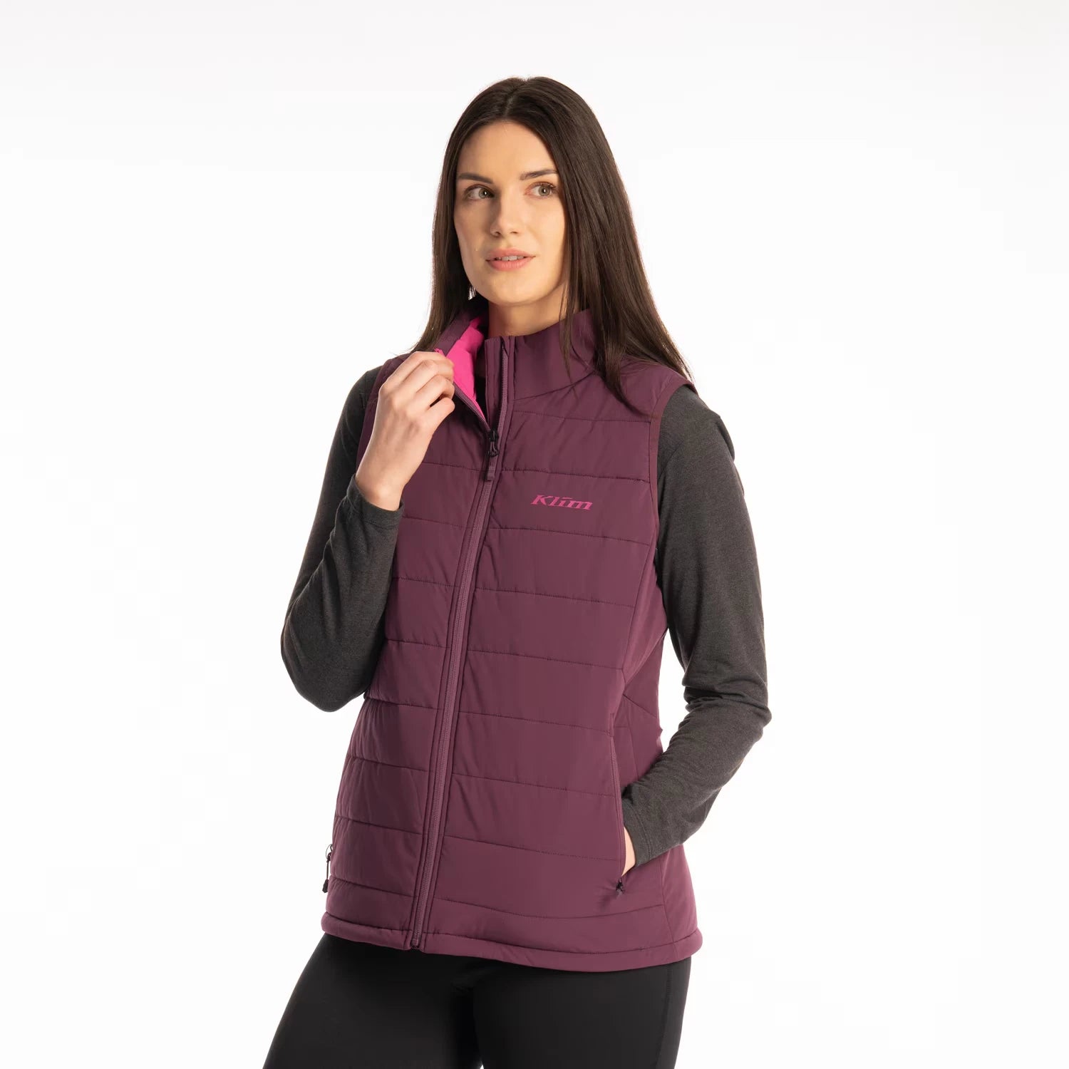Klim Waverly Stretch Insulated Vest Italian Plum - Image 2