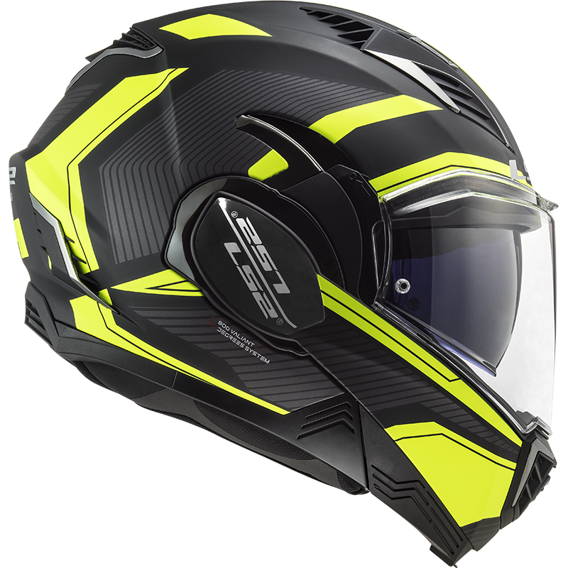 LS2 FF900 VALIANT II REVO MATT BLACK H-V YELLOW - Image 16