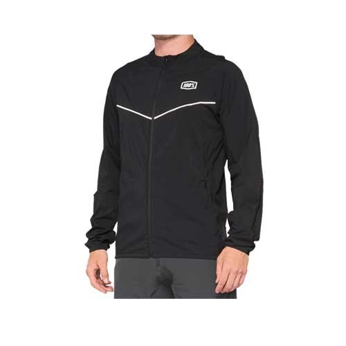100% CORRIDOR Stretch Windbreaker Black - Image 1