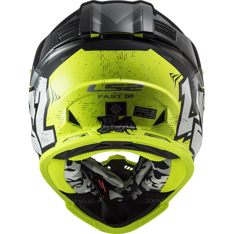 LS2 MX437 FAST EVO CRUSHER BLACK H-V YELLOW - Image 3