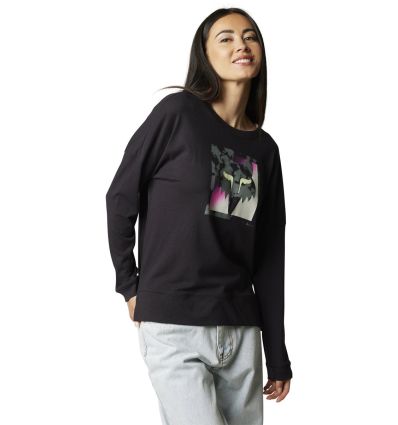 Fox Detonate Ls Knit Top - Negru