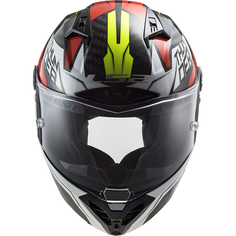 LS2 FF805 THUNDER C CHASE GLOSS WHITE RED - Image 9