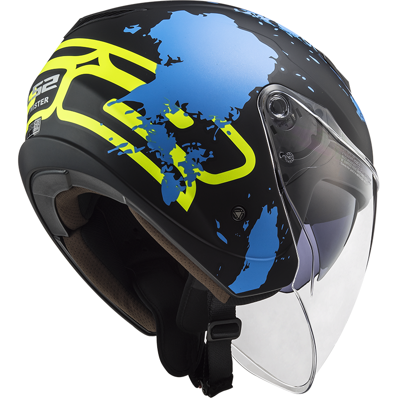 LS2 OF573 TWISTER II XOVER MATT BLACK BLUE