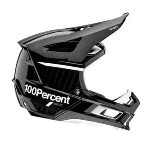 100% AIRCRAFT 2 Helmet Black/White - Image 1