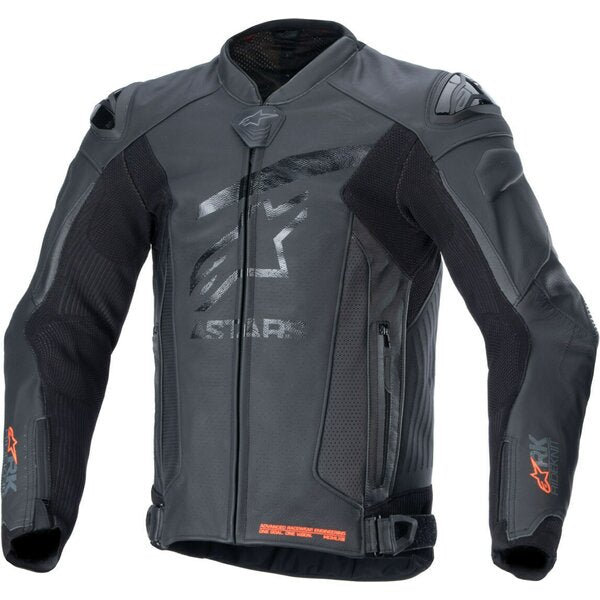 Geaca de piele ALPINESTARS GP PLUS R V4 RIDEKNIT Negru/Alb - Negru/Negru