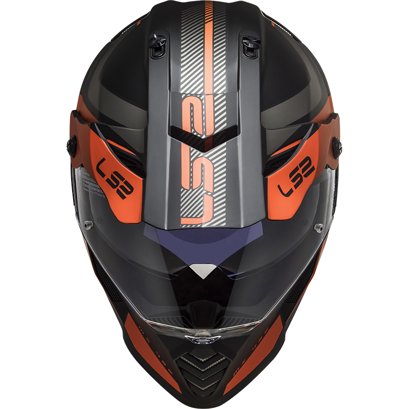 LS2 MX436 PIONEER EVO ADVENTURER M.BLACK ORANGE - Image 2