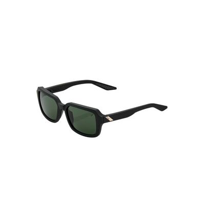 100% RIDELEY - Soft Tact Black - Grey Green Lens