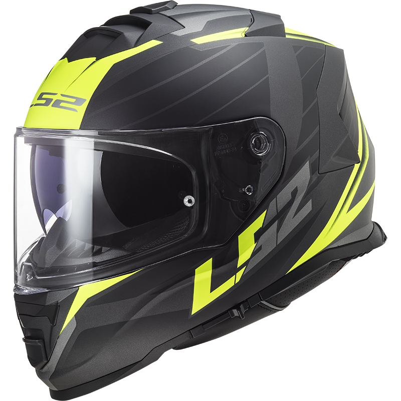 LS2 FF800 STORM II NERVE M.BLACK H-V YELLOW-06 - Image 1