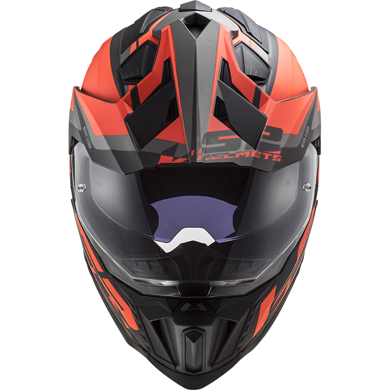 LS2 MX701 EXPLORER ALTER MATT BLACK FL.ORANGE - Image 4