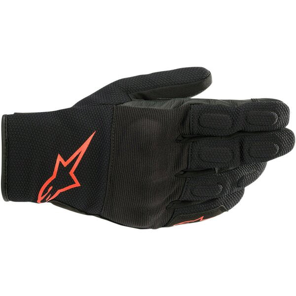 Manusi de piele impermeabile ALPINESTARS S-MAX DRYSTAR S Negru/Rosu - Negru/Rosu