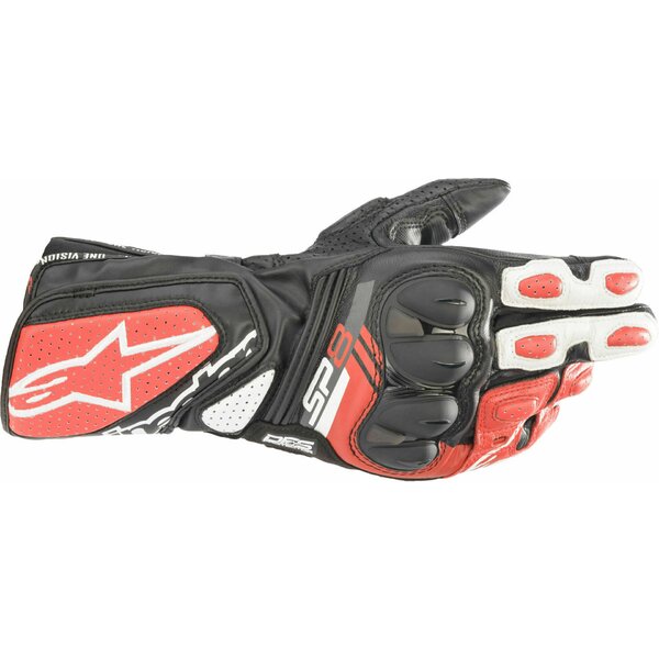 Manusi de piele sport/touring Alpinestars SP-8 V3 S Negru/Rosu - Negru/Alb/Rosu