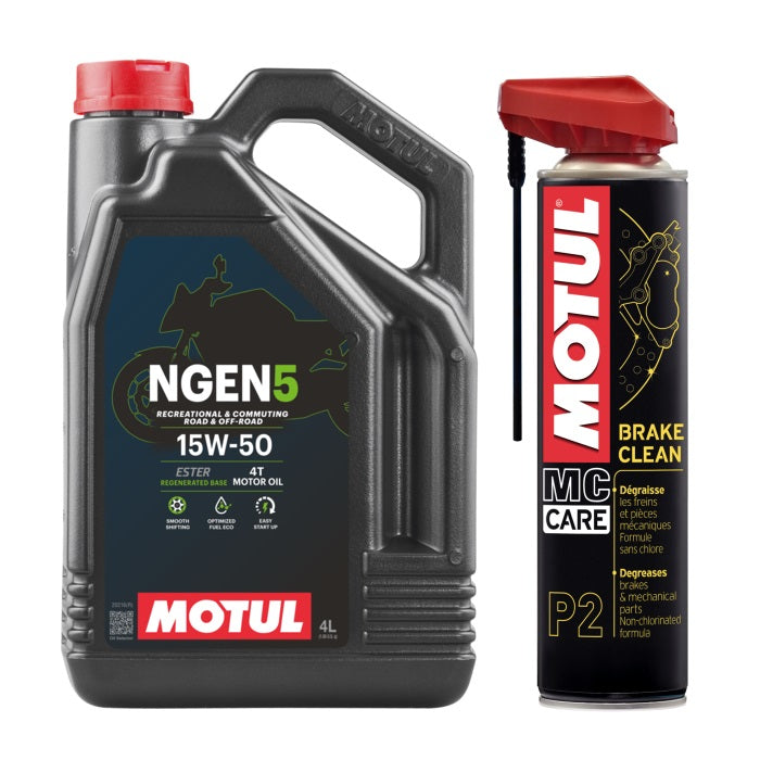 MOTUL - NGEN5 15W50 - 4L + P2 BRAKE CLEAN [TRIGGER] - 400ml