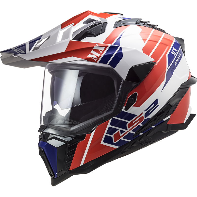 LS2 MX701 EXPLORER ATLANTIS G.WHITE RED BLUE - Image 1