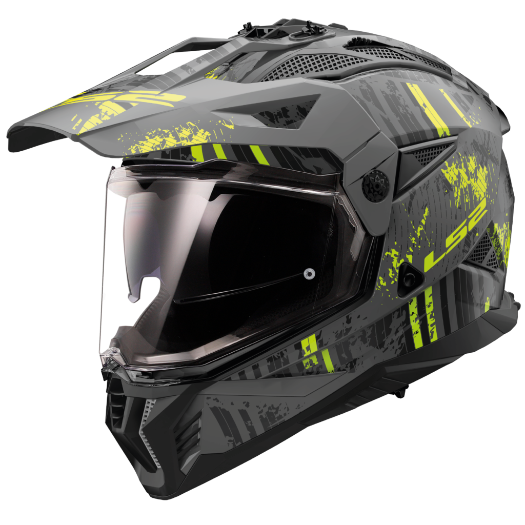 LS2 MX702 PIONEER II CRAZY M.BLACK H-V YELL.-06 - Image 1