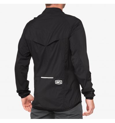 100% CORRIDOR Stretch Windbreaker Black - Image 3