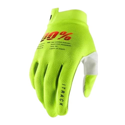 100% ITRACK Gloves Fluo Yellow