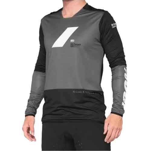 100% R-CORE X Jersey Charcoal/Black - Image 1