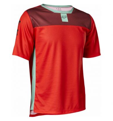 FOX YTH DEFEND SS JERSEY [FLO RED] - Image 2