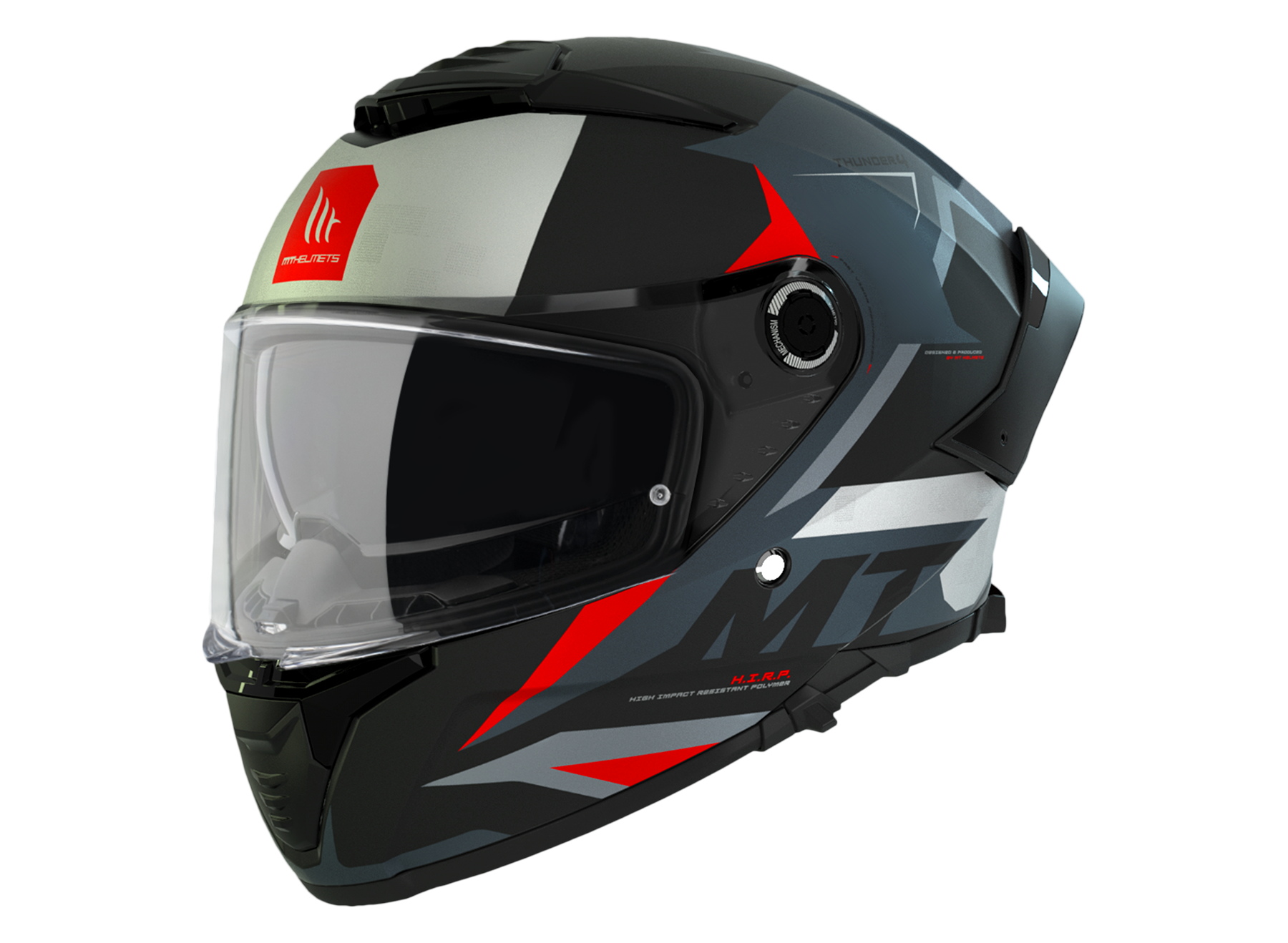 MT Helmets - THUNDER4, EXEO B5 - Black Red - Image 1