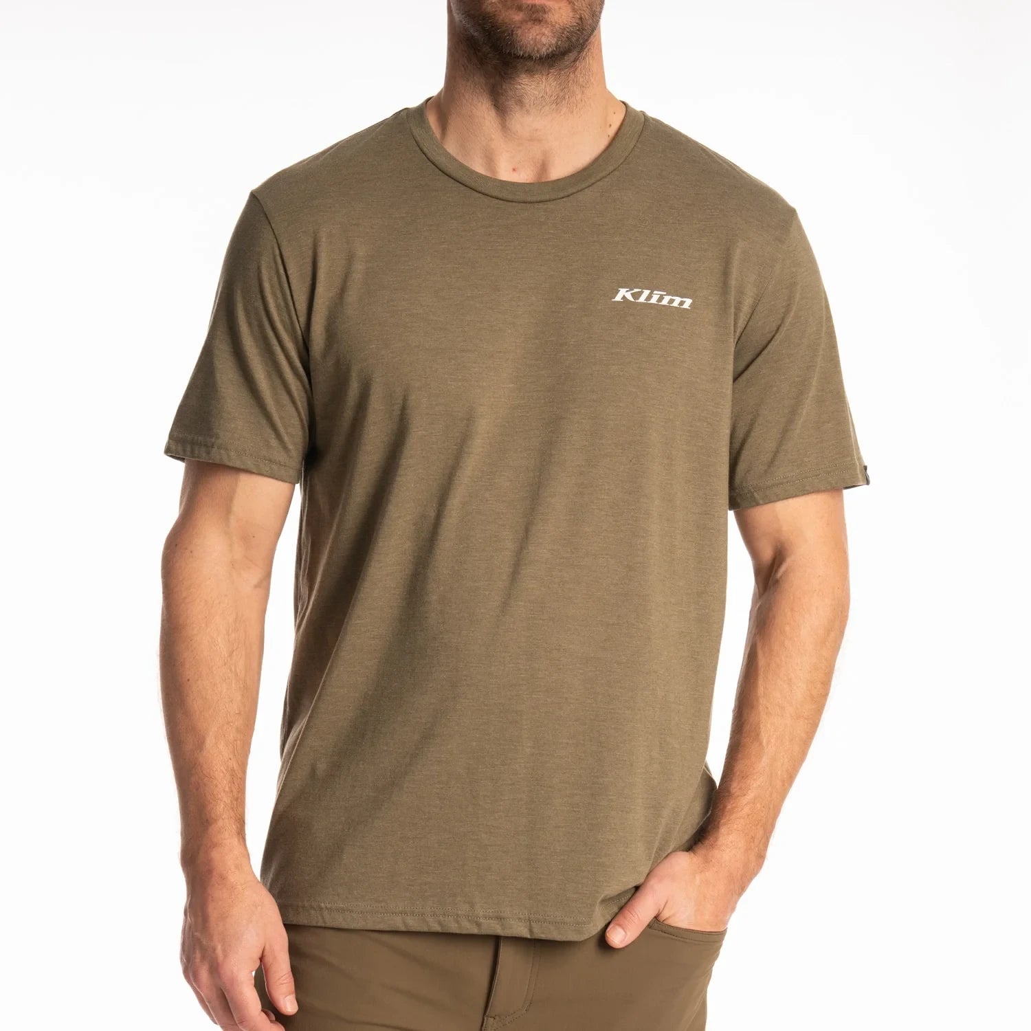 Klim Winter Vortex Tri-blend Tee Military Green Frost - Hi-Vis - Image 1