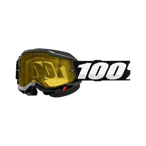 100 Ochelari 100 Accuri 2 Snowmobile Vented Dual Lens - Negru/Galben