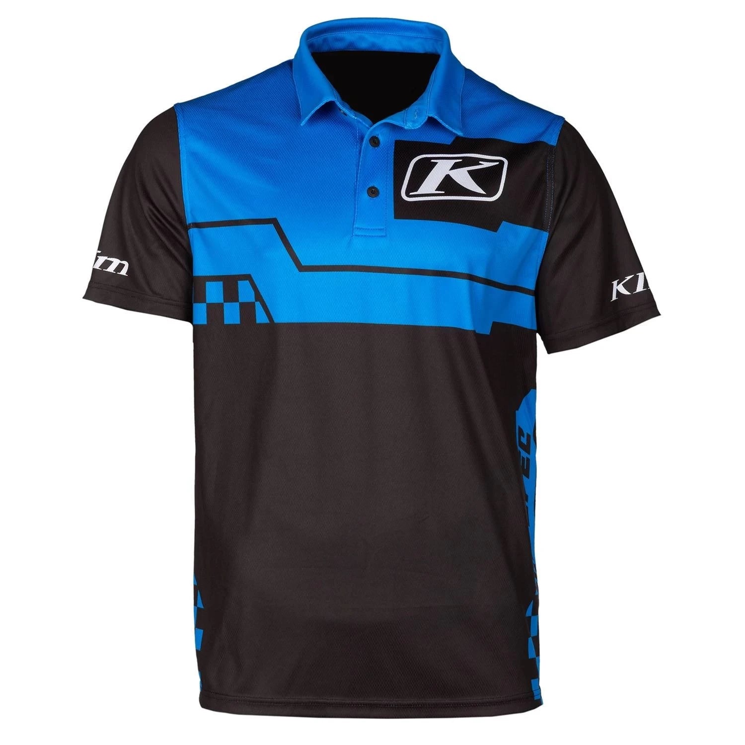 Klim Launch Polo Electric Blue Lemonade - Black - Image 1