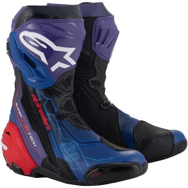 ALPINESTARS SUPERTECH R VENTED LE MARTINATOR R01 REPLICA Albastru/Mov/Rosu - Image 1