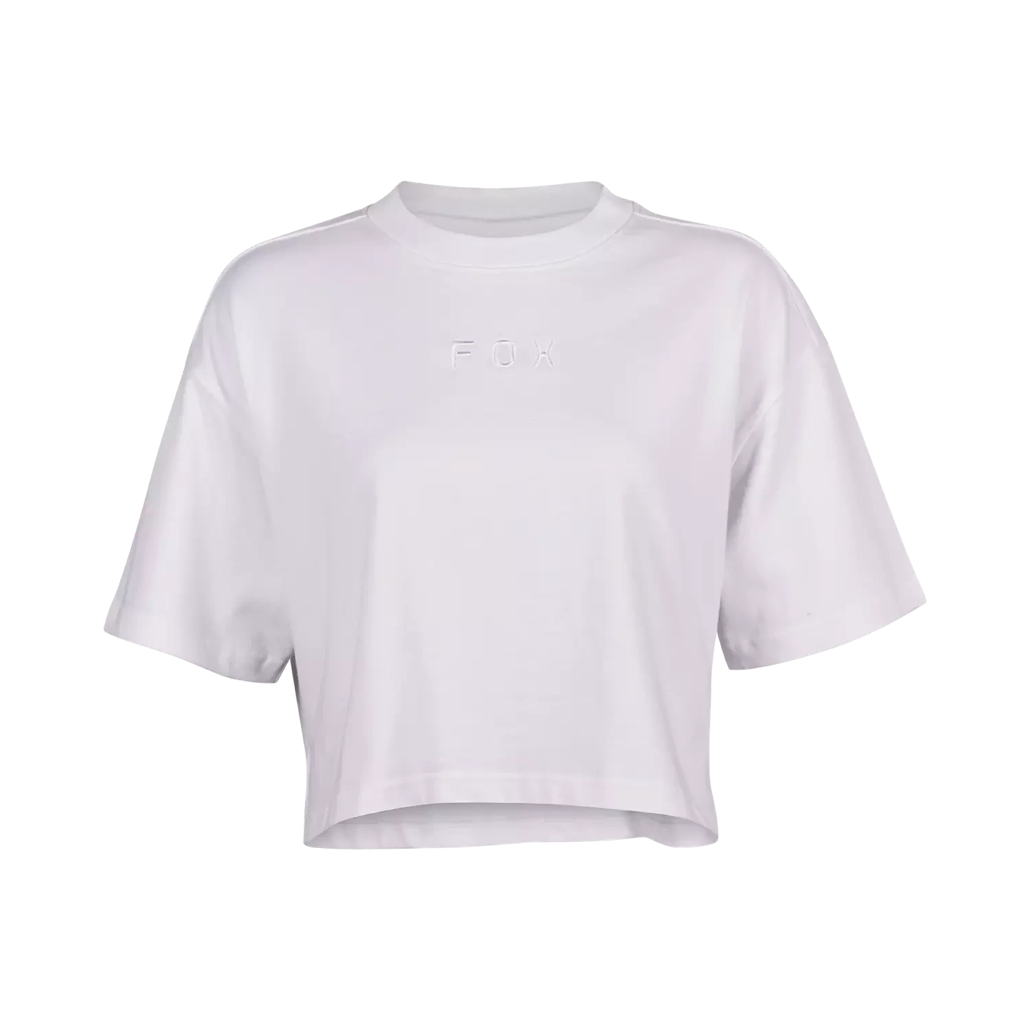 Fox Racing W Wordmark Os Crop Tee - Alb