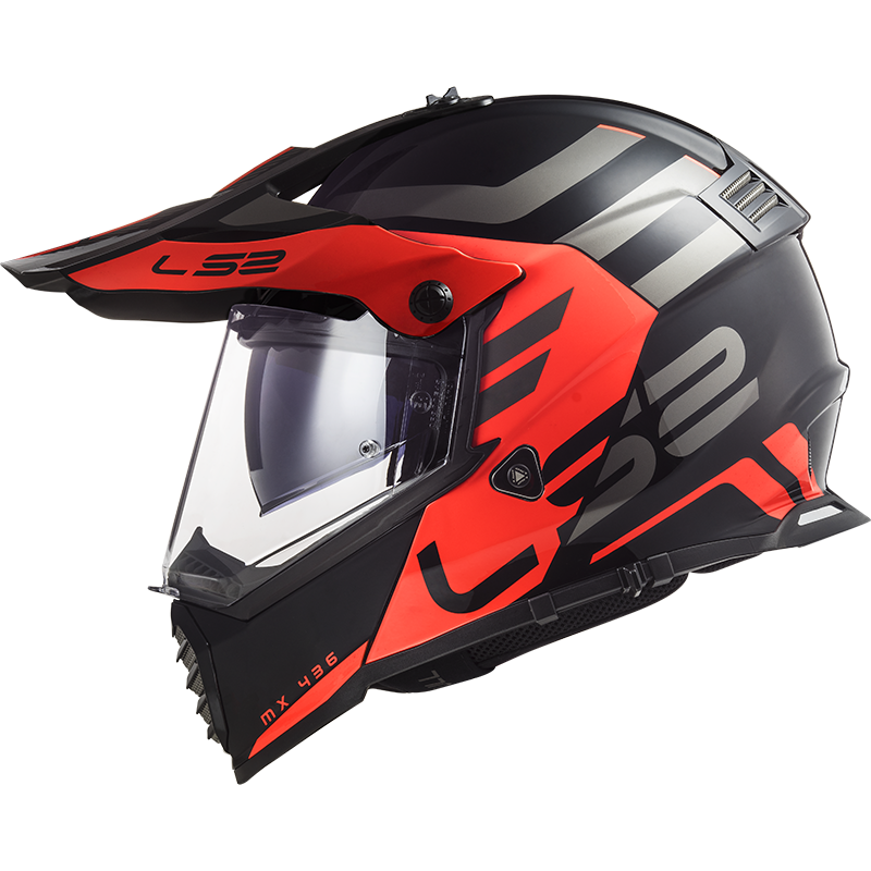 LS2 MX436 PIONEER EVO ADVENTURER M.BLACK ORANGE - Image 8