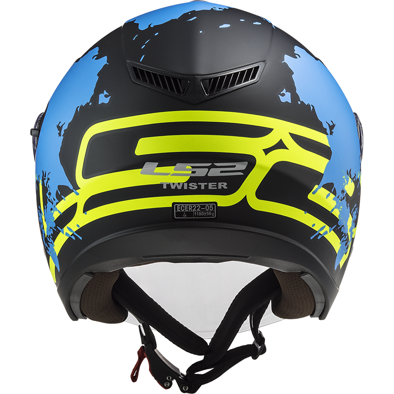 LS2 OF573 TWISTER II XOVER MATT BLACK BLUE