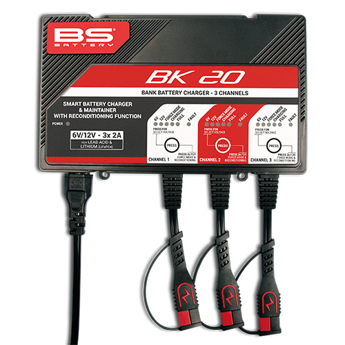 BS BATTERY BK20 Incarcator Baterie Smart 6V/12V 3x2A