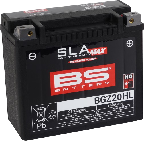 BS BATTERY baterie activata din fabrica SLA MAX BGZ20HL