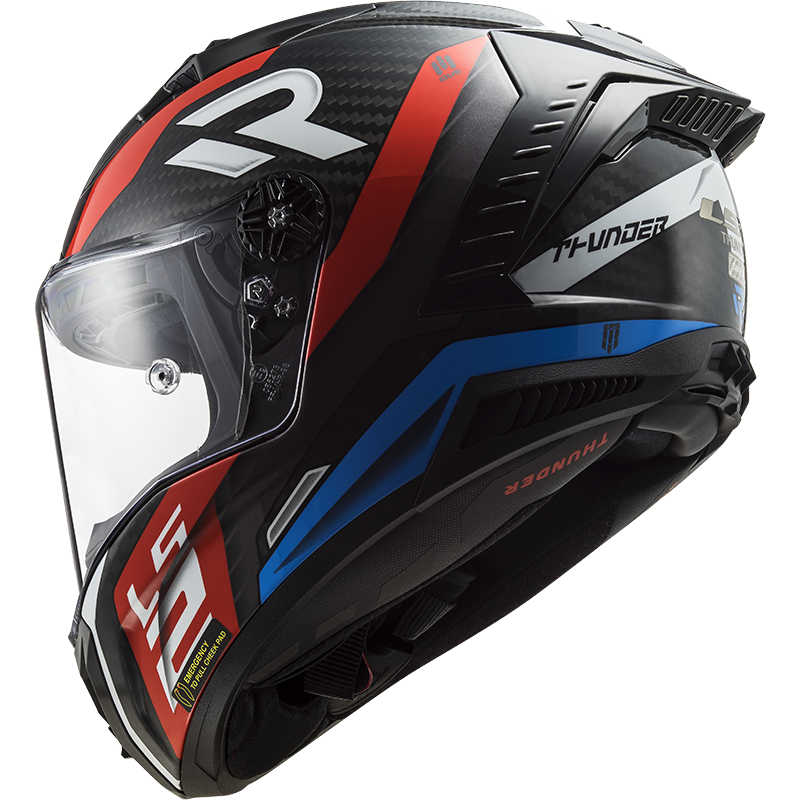 LS2 FF805 THUNDER C SUPRA RED BLUE - Image 2