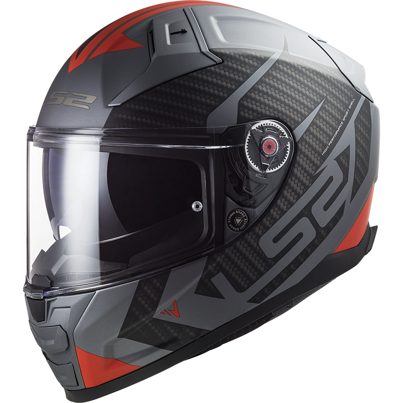 LS2 FF811 VECTOR II SPLITTER MATT TITANIUM RED-06 - Image 1